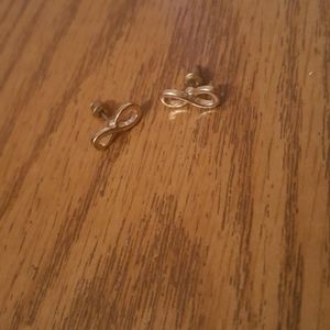 Gold color infinity earrings
